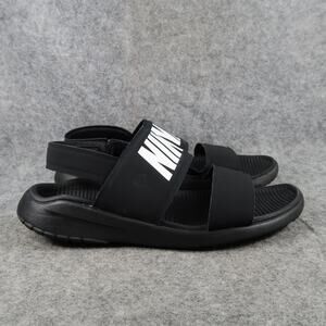 Nike Shoes Womens 9 Sandals Tanjun Casual Sport Recovery Comfort Black Strappy